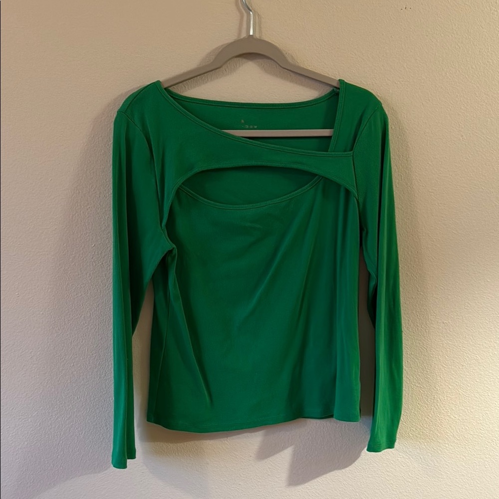Green Long Sleeve Women's Top